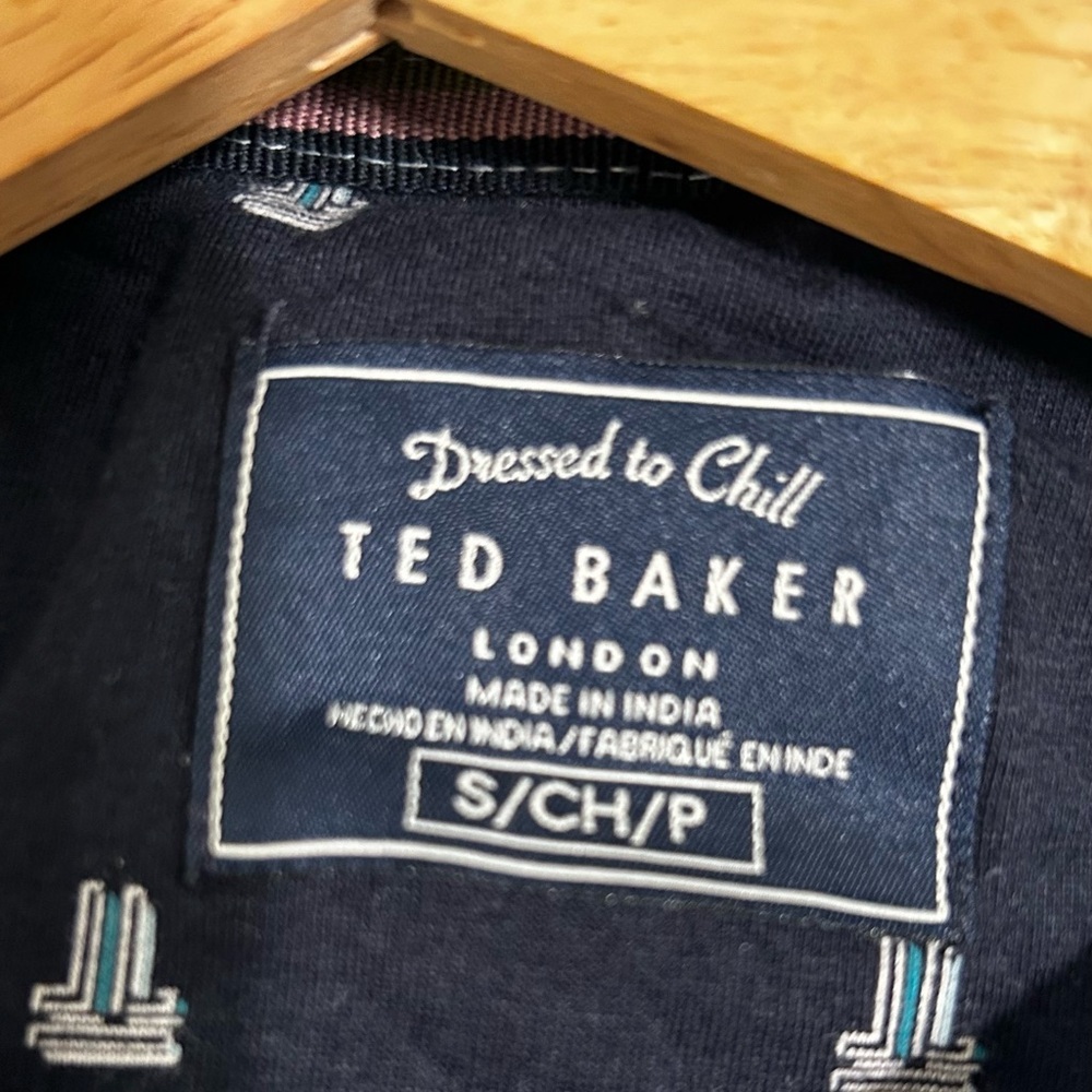 Ted Baker Pale Blue Logo Short Sleeve Tee Men’s Size Small - Picture 4 of 5